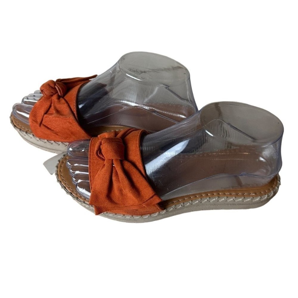 Enjoy Shoes  Women's Sandals Slippers Synthetic Orange Size 6 Uk 4 Sku 2529 - Picture 4 of 11